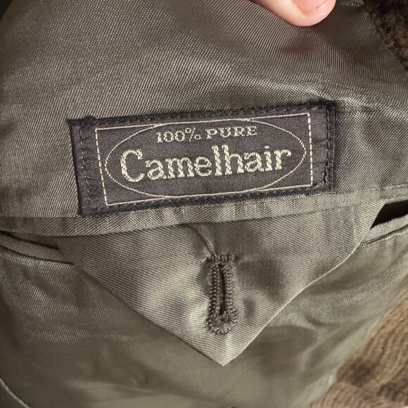 Camelhair Vintage Two Button Long Sleeve Blazer US Men's L - Picture 6 of 8